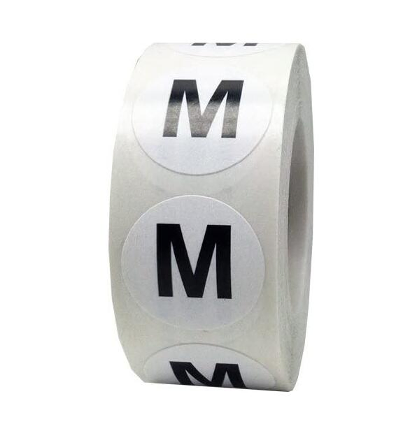 Cloth Size Adhesive Printed Sticker Thermal Label