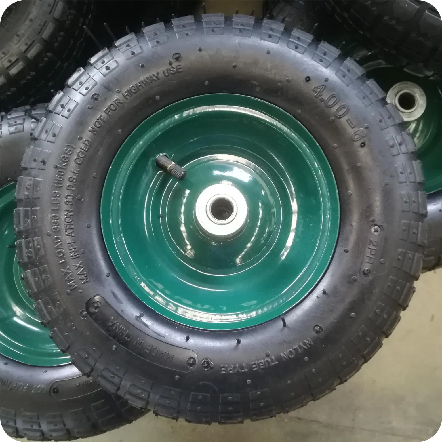 Qingdao Factory 4.00-8 Pneumatic Rubber Wheel with PU Foam for Hand Truck, Trolley, Wheelbarrow