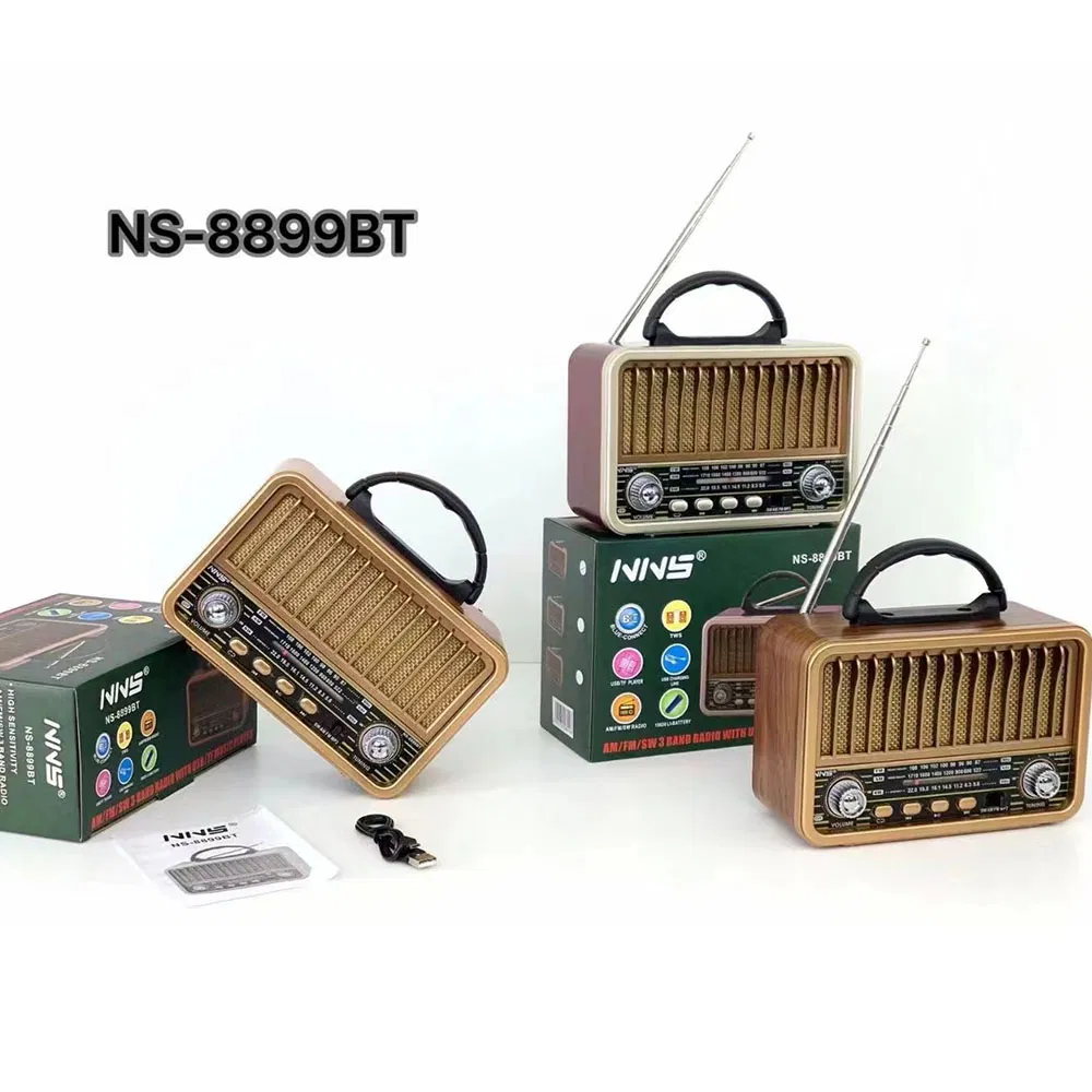 Деревянное ретро-радио NS-8899BT с Bluetooth