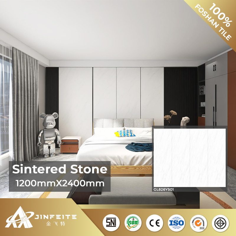 Luxury Marble Design Carrara White Sintered Stone for Bedroom Wall Interior Decor Low Price