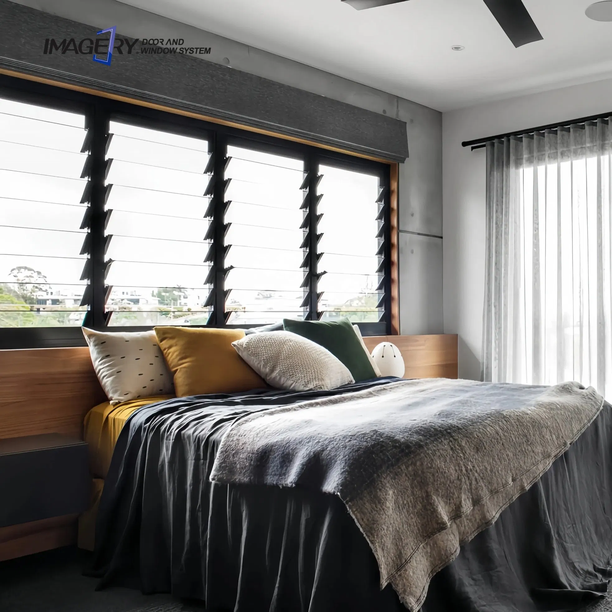 Modern Adjustable Aluminum Glass Window Shutter Louvers for Sale