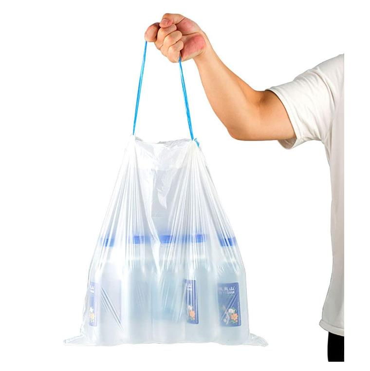 Heavy Duty Garbage Drawstring Composatable Trash Waste Bin Bags