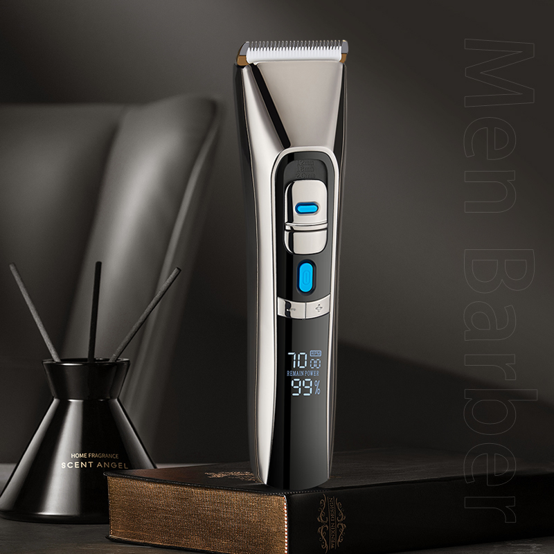 Professional Baldheaded Hair Cut Machine Hair Clipper USB Rechargeable Portable Cordless Hair Trimmer with LCD Display