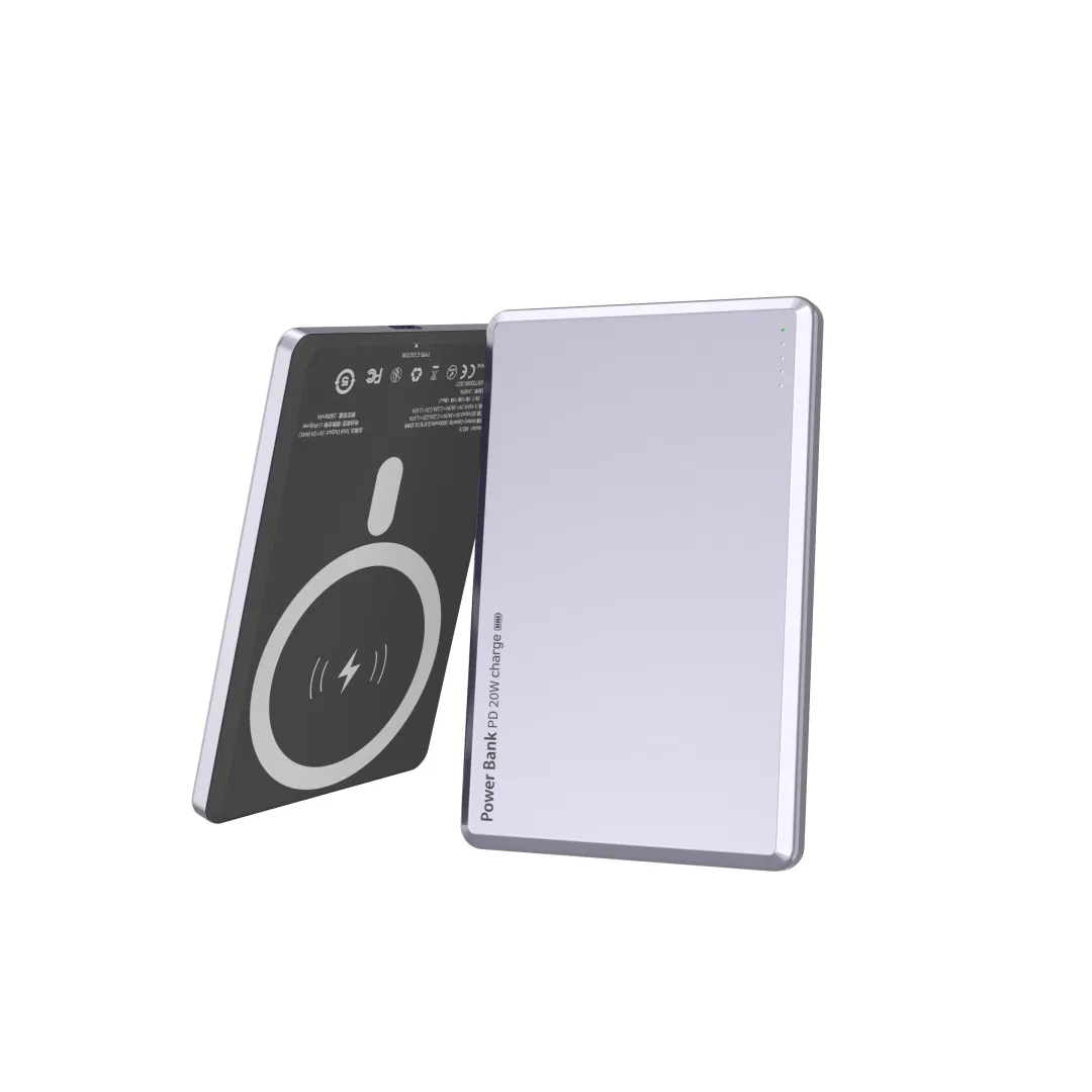Portable Ultra-Thin Type-C Fast Wireless Charging 5000mAh 15W Magnetic Power Bank for Mobile Phone