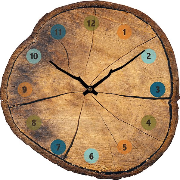 Wooden Tree Clock Decorative Wall Clock