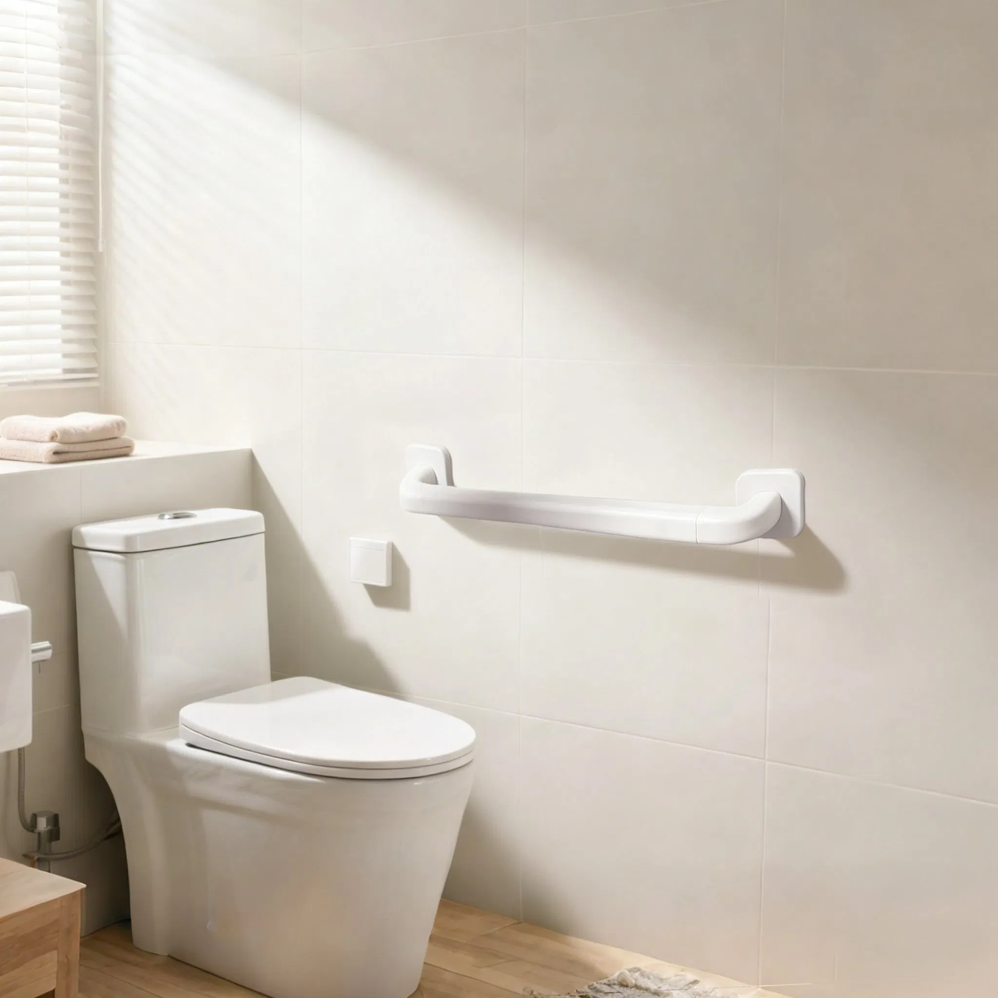 Square Anti-Slip Handrails for Bathrooms - Handrails for Elderly Groups to Prevent Falls and Provide Assistance