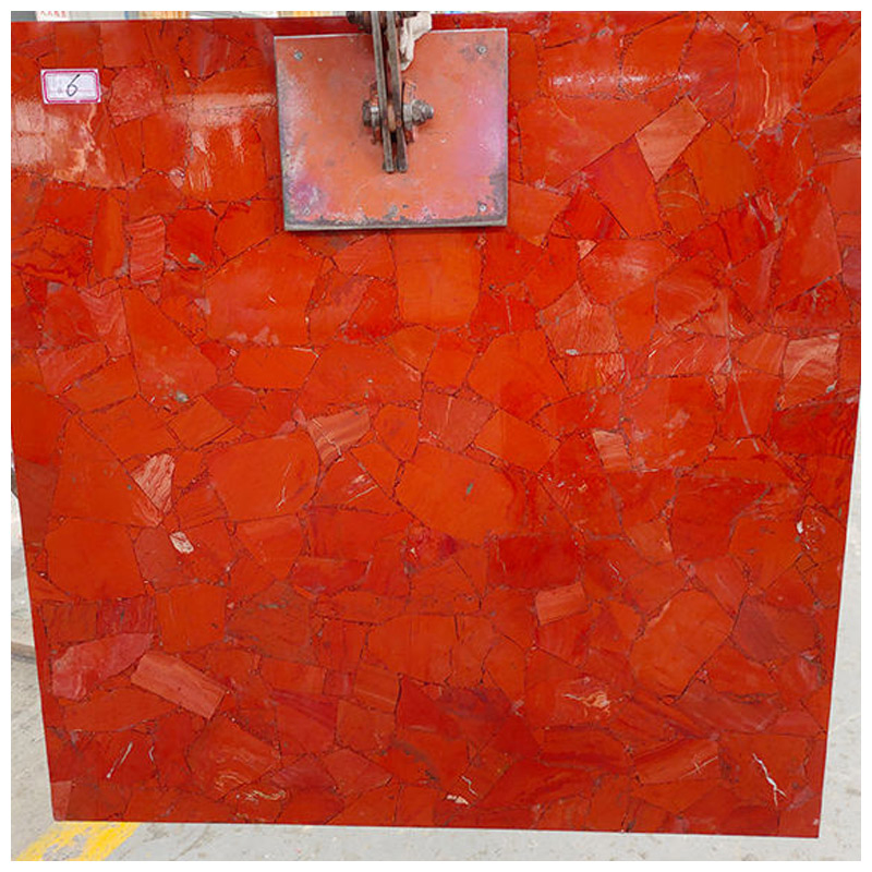 Semi Precious Ruby Red Jasper Gemstone Slabs for Countertops and Tables