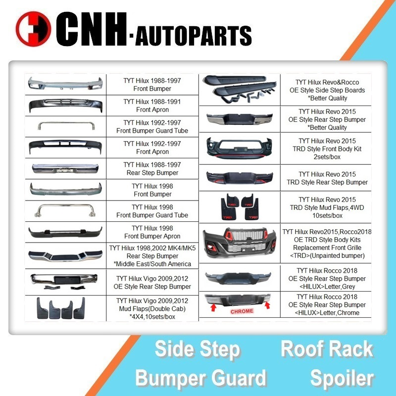 Задний ступенчатый бампер для Toyota Hilux Revo (2018-2021) Rocco