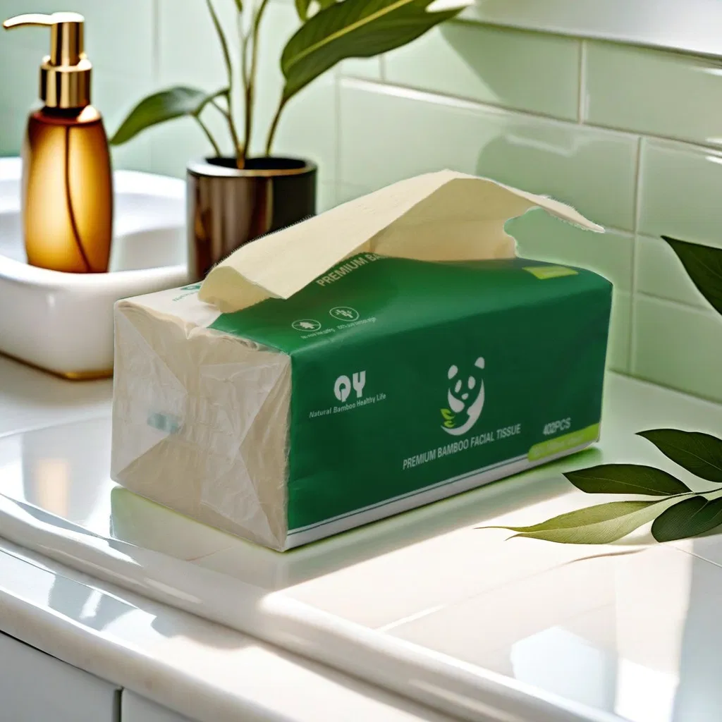 Eco-Friendly Bamboo Pulp Soft Facial Tissue Tissue Paper for Household