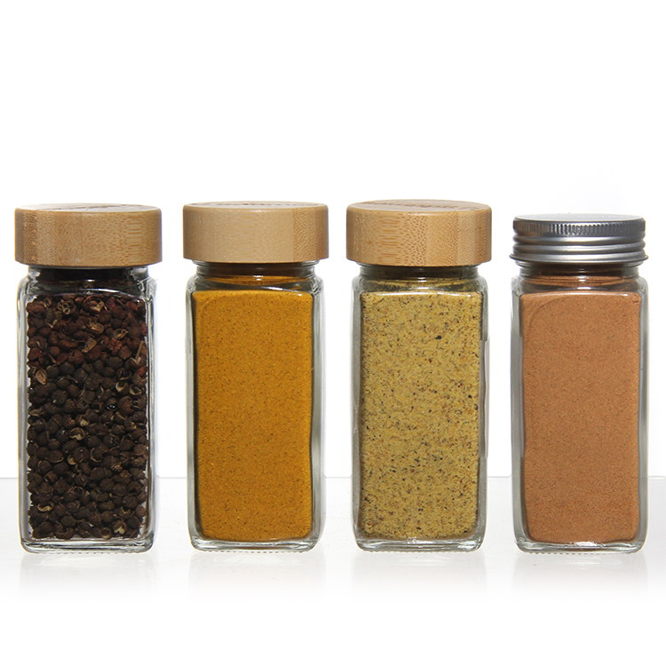 Custom Printed 120ml 90ml 100ml Canvas Seasoning Glass Jar for Spice