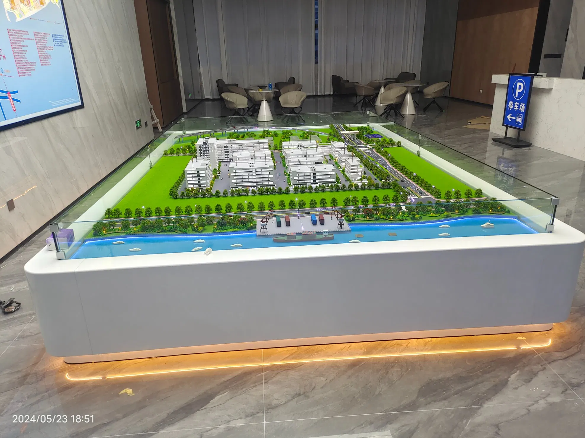 3D High-Quality Industrial Park Sand Table Model with Lighting Display