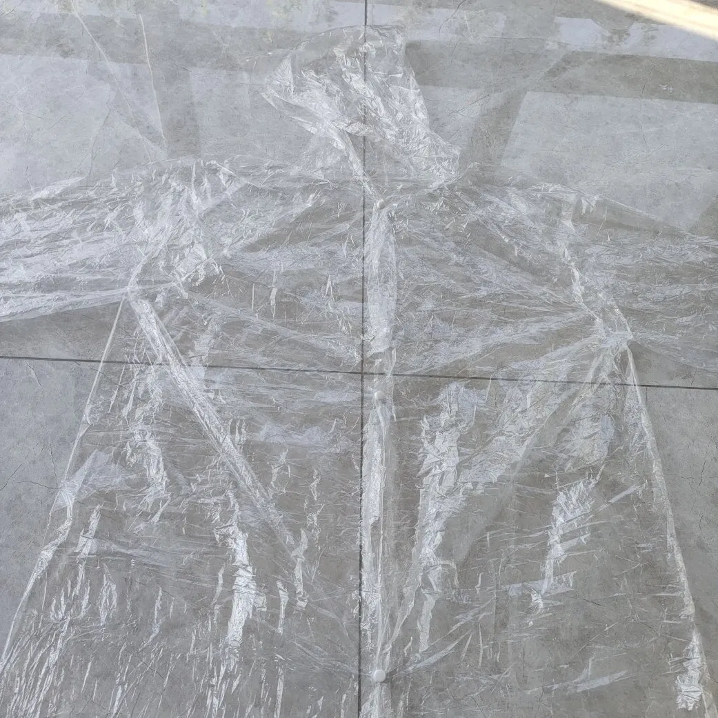 Clear LDPE Raincoat with Good Transparency