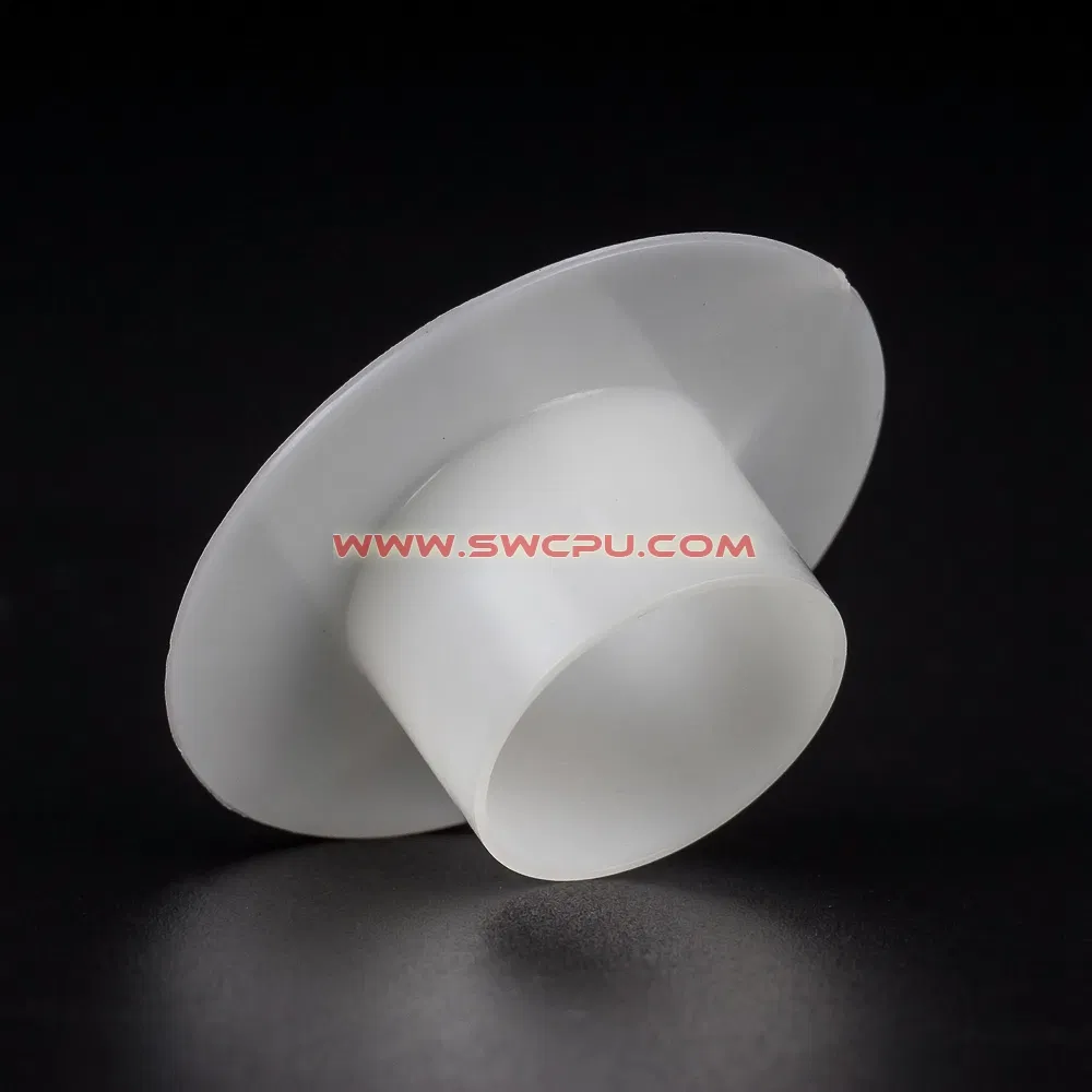 Custom-Made Colorful Molded Silicon Bushing, Hard Plastic Flanged Bushing with Hole