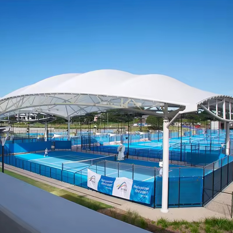 Strong Beautiful Extend Stadium Podium Membrane Structure, Steel Structure Stadium Shade Roof Tent