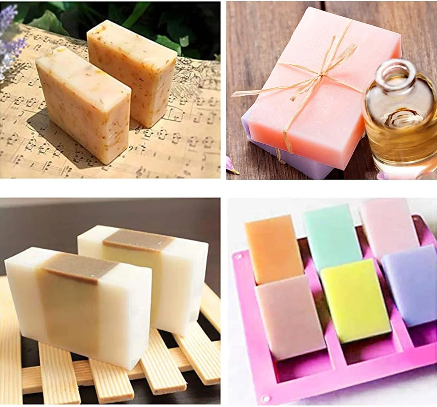 Custom Logo Factory Stock 6 Cavities Rectangle Shape Silicone Cake Mold DIY Soap Making Molds Candles Molds Silicone Large