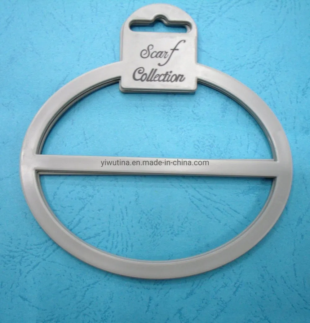 Garment Clothes Scarf Towel Black Flat Plastic Hanger