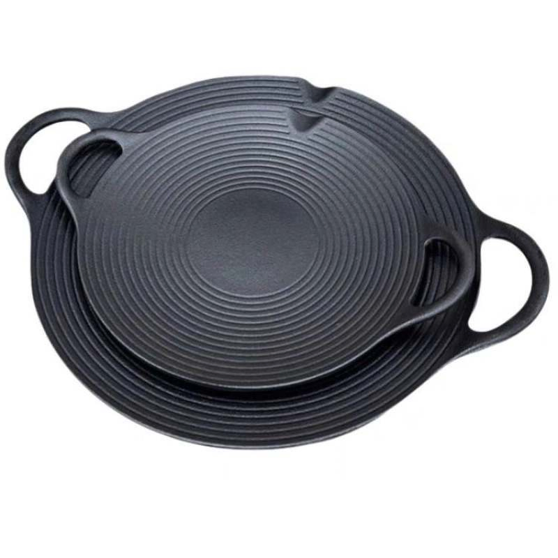 Frying Pan and Barbecue Plate Roasting Pan Uncoated Outdoor Barbecue Grill