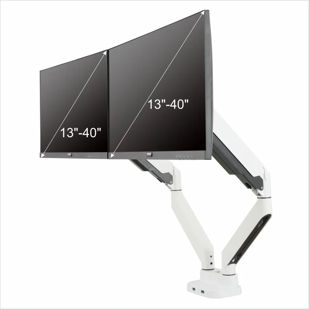 Кронштейн для двух мониторов черный