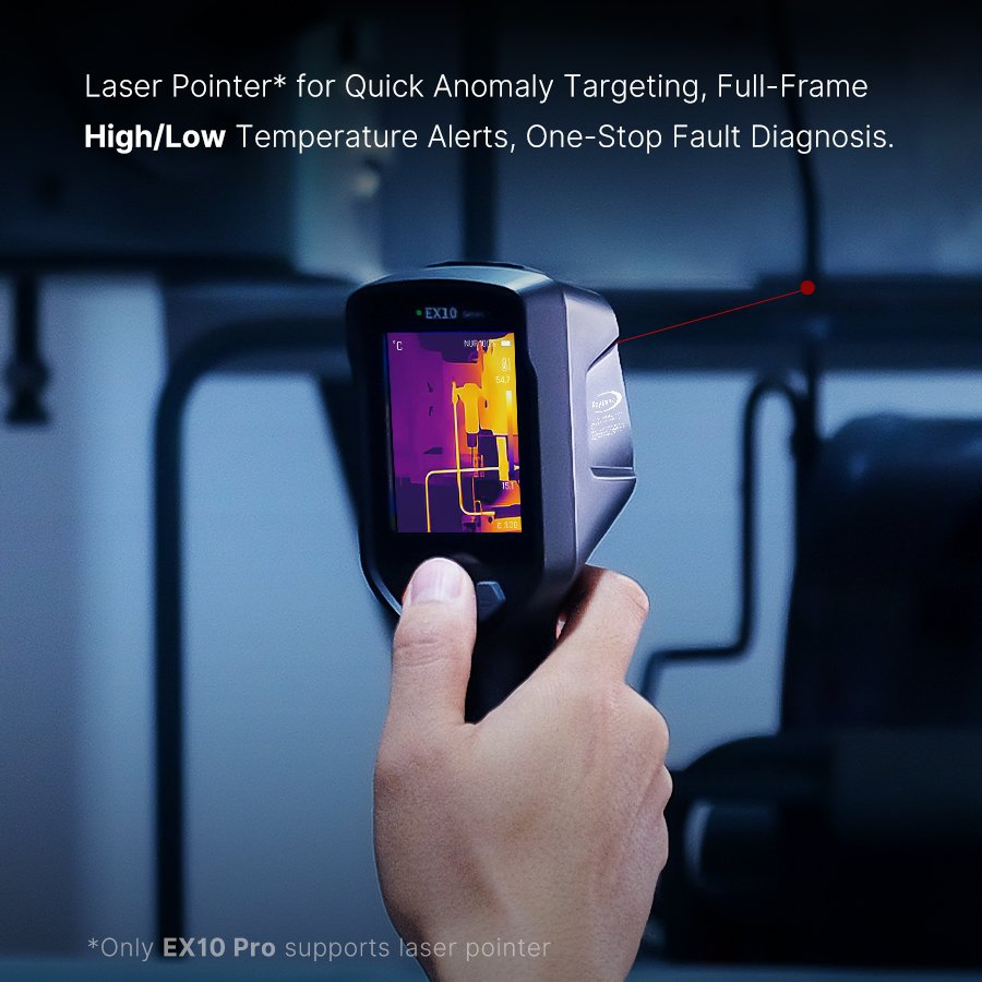 Versatile Ex10 Handheld Thermal Camera-160×120 IR Resolution & Ai Enhancement for HVAC/Car Maintenance Tasks