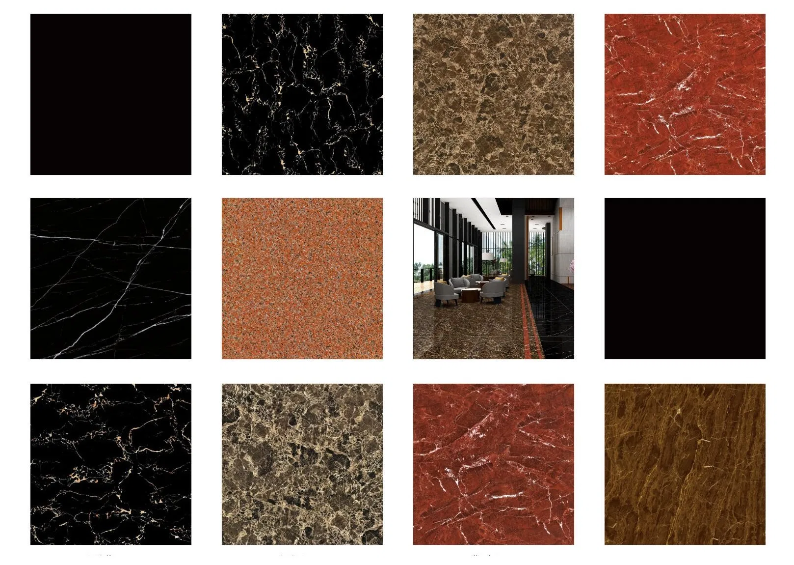 Luxurious Dark Glazed Marble Flooring for Elegant Interiors