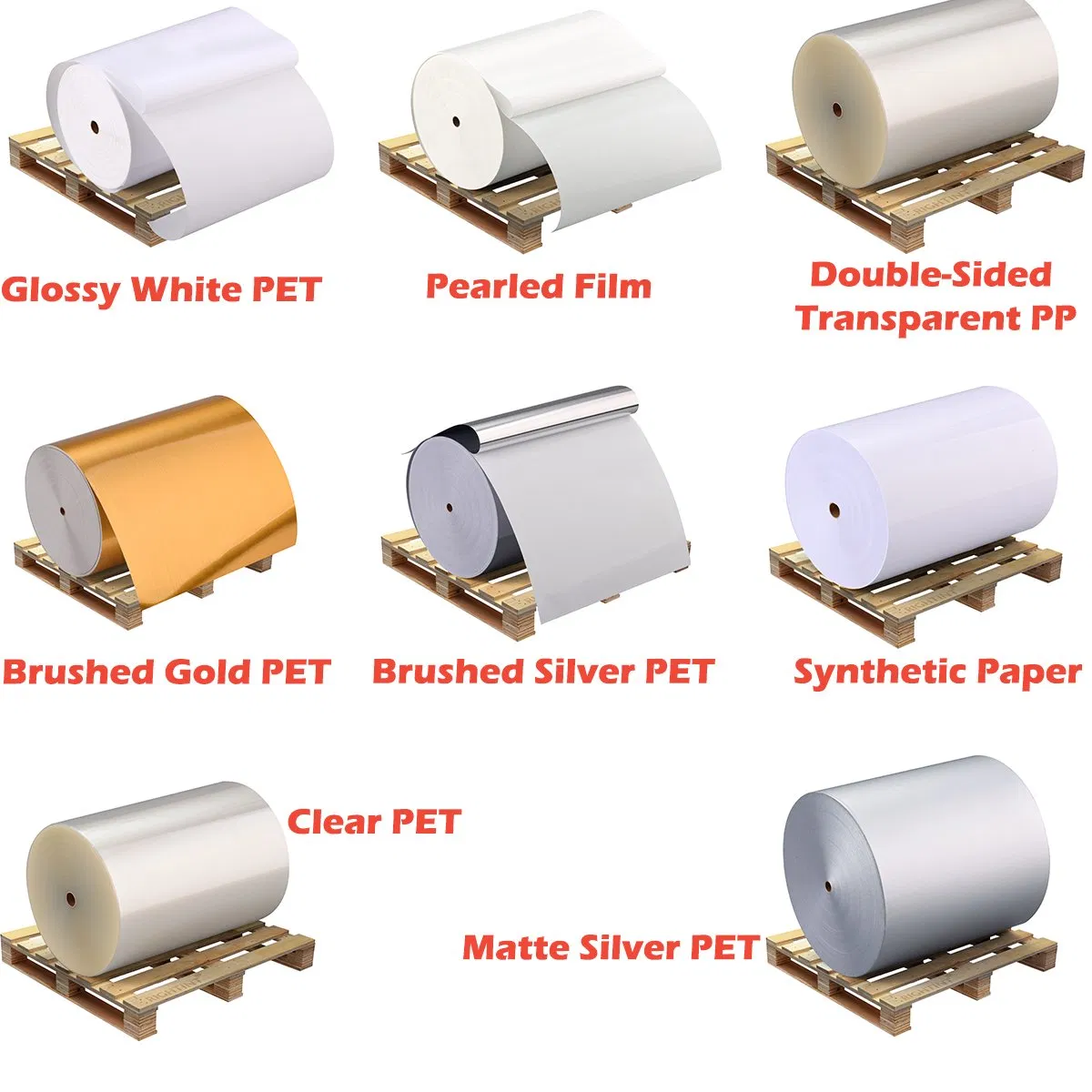 Pearled PP Self Adhesive Labelstock paper Jumbo Roll for Daily Chemical Labels
