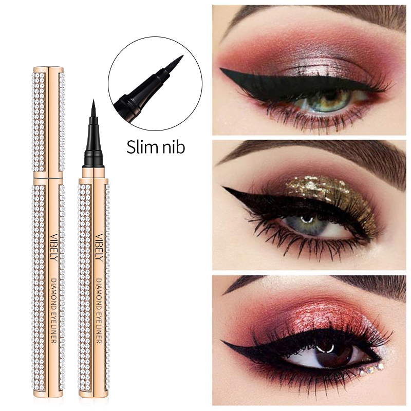Makeup Waterproof Natural Smooth Quick Dry Lasting Black Diamond Eyeliner