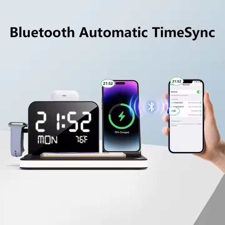Беспроводная зарядная станция Bezosmax 010, 30W, 7 в 1