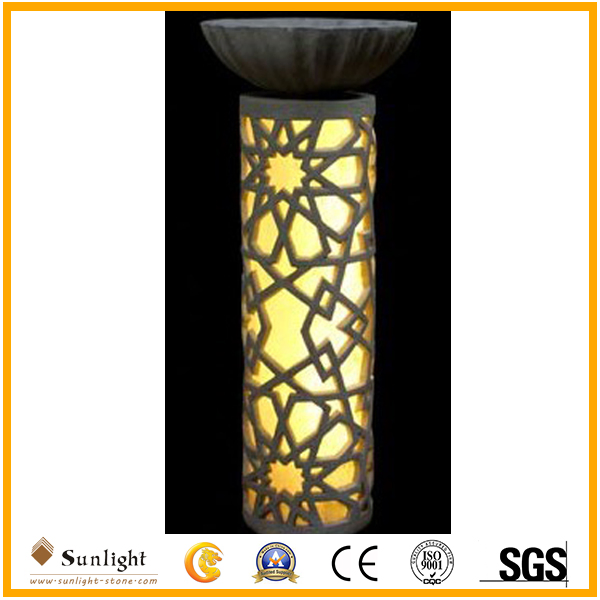 LED Light Sandstone Sculpture for Home or Garden Decoration