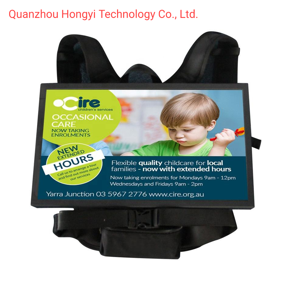 Outdoor LCD Advertising Touch Screen Digital Advertising Display Board Portable Digital Signage Backpack Video Player Machine