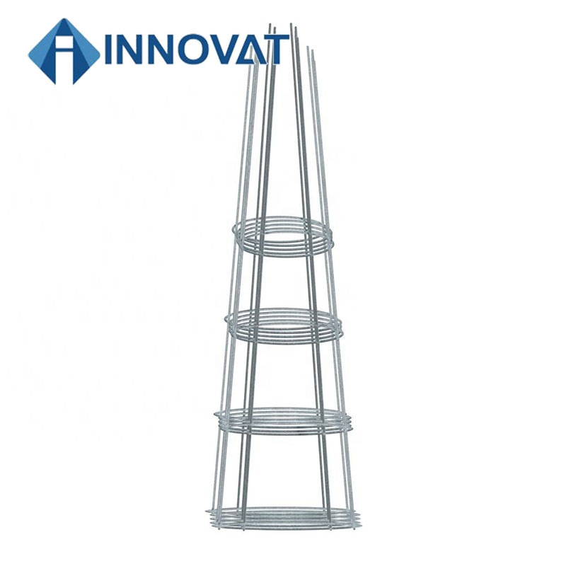 Tomato Plant Cage Green Plastic Coated Steel Garden Stakes for Climbing Plants