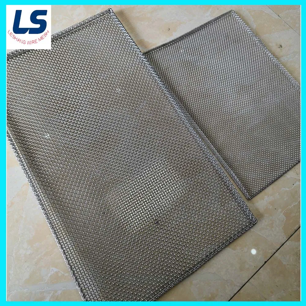 Stainless Steel Woven Wire Mesh Tray /Perforated Metal Tray