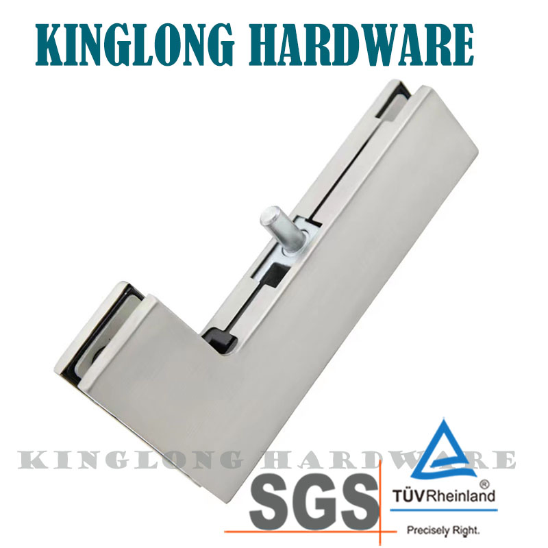 Stainless Steel Glass Door Hardware Bathroom Hotel Frameless Glass Door Hinge Patch Fitting Curved Clamp