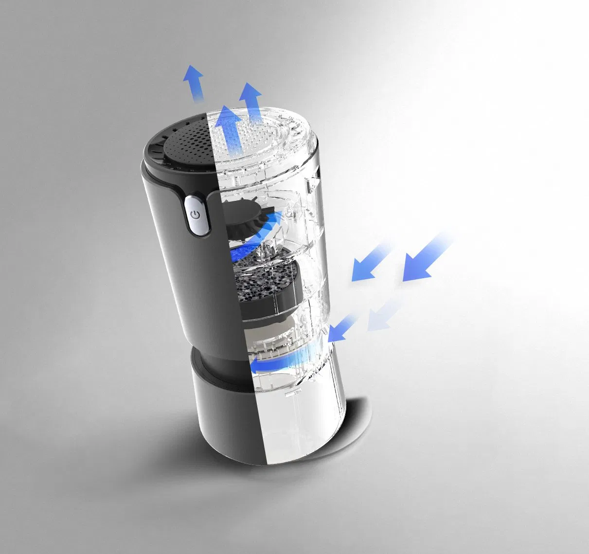 USB Cylindrical Cleaner Lamp Aroma Function Removal Formaldehyde Car Air Purifier