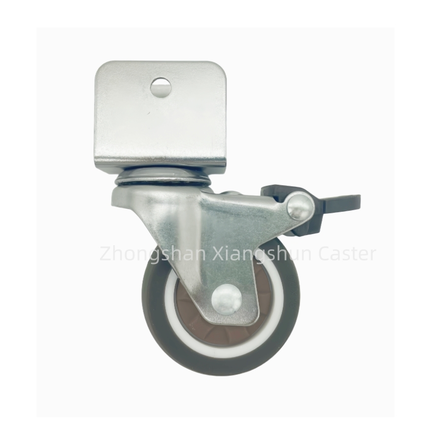 Premium U Shape Caster Wheels in TPR Rubber Furniture Shelf Bed