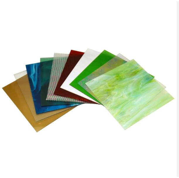 3mm Iridescent 300X300mm 12X12inch Stained Craft Glass for The Art Studio Club