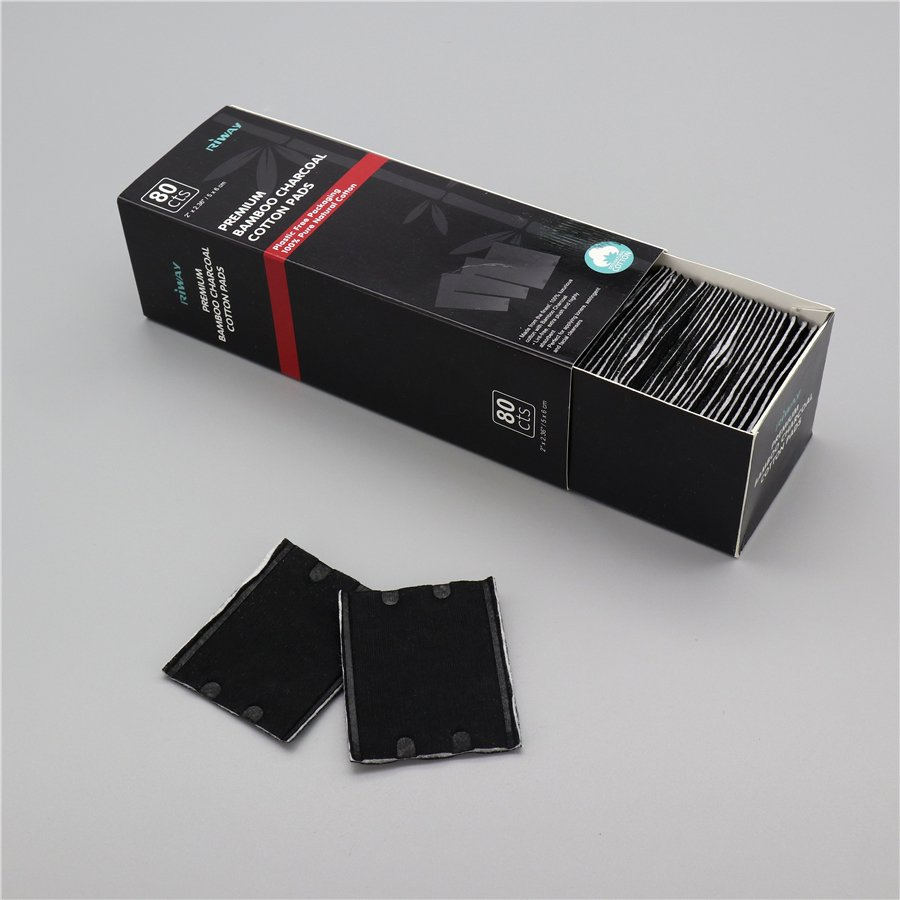 100% Black Viscose Bamboo Charcoal Makeup Cosmetic Removal Cotton Pads