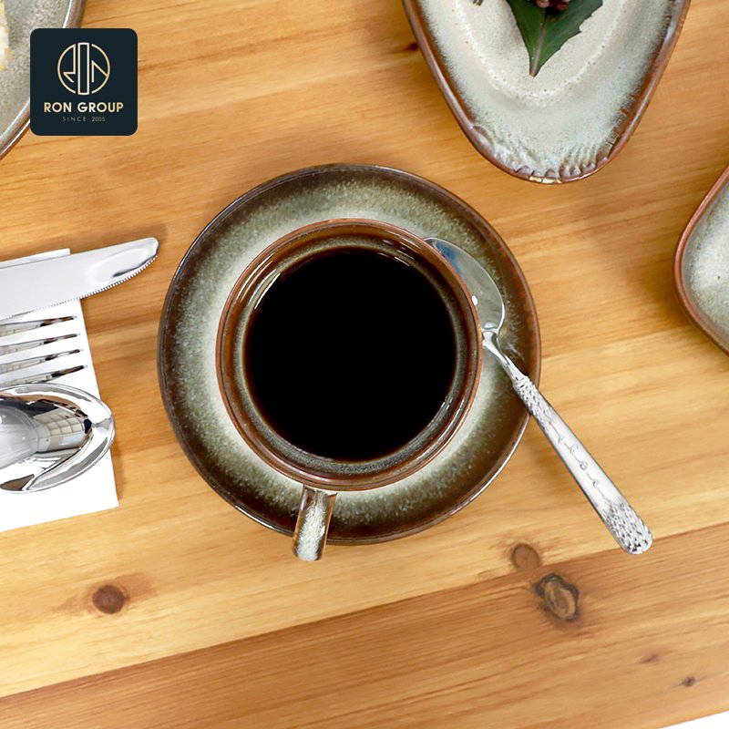 Wholesale Coffee Shop Cafe Porcelain Drinkware Customized 2.5/4.5/3.6 Inch Commercial Mug Cup for Restaurant Use