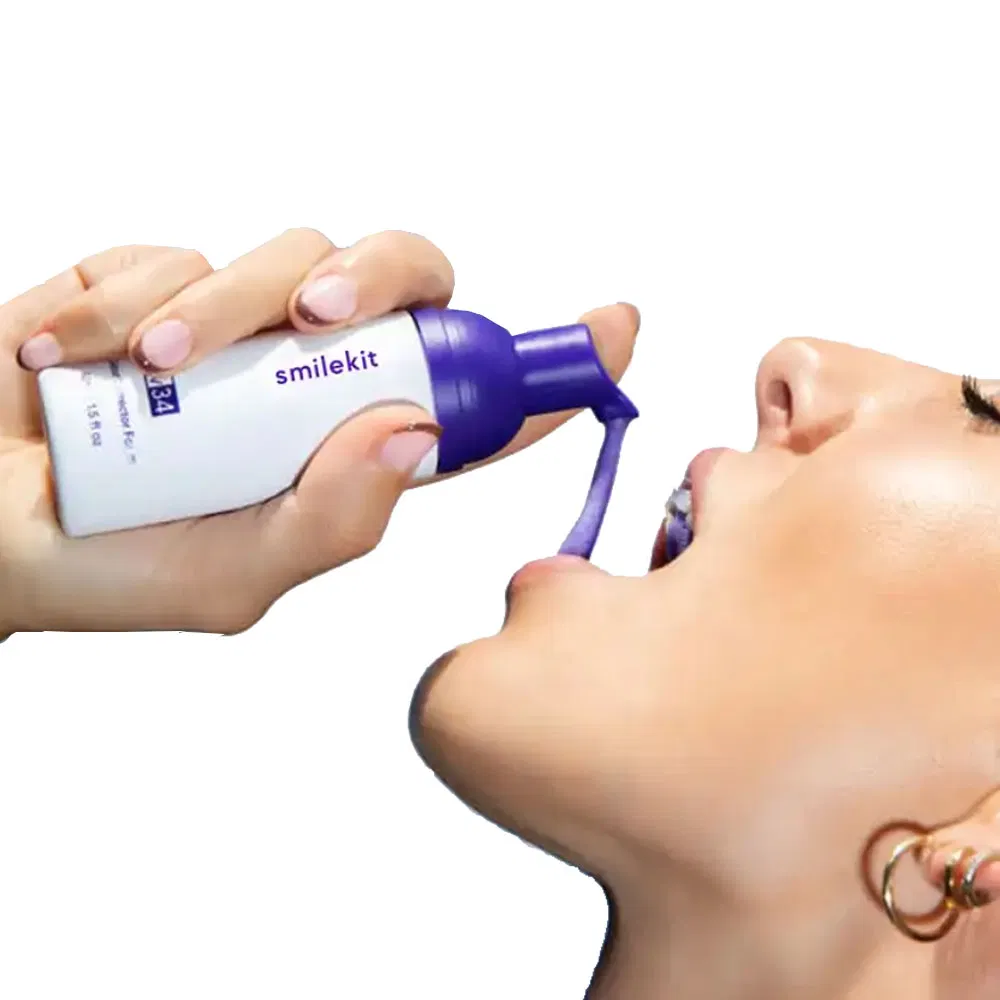 Private Label V34 Colour Corrector Teeth Whitening Foam Toothpaste