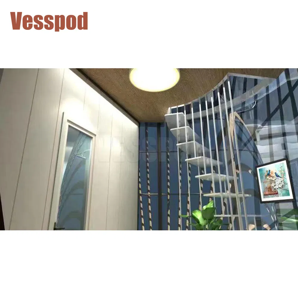 Cheap Tiny Light Weight Hotel Prefab Villa Round Shape Prefab Houses Furnished Villa House Circular Tiny House Circular Bungalow