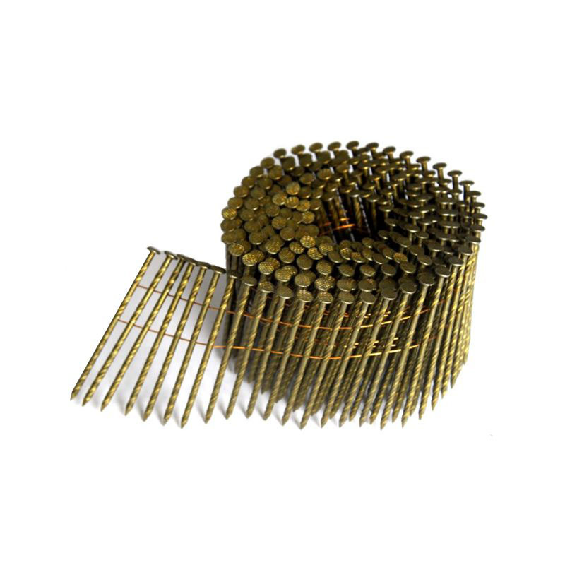 Yellow Coating Framing Wire Nails Screws Coil Nails for Wood Pallet