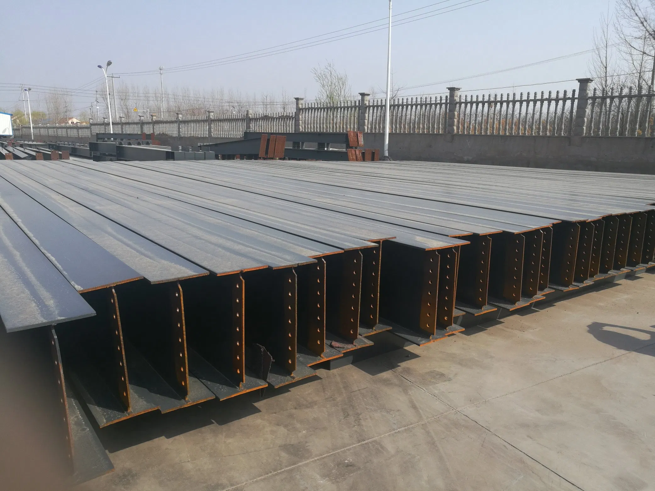 Steel Column for Prefab Steel Structure Building H Section Welded Steel Column Fabricated Steel Structure Components Column Beam
