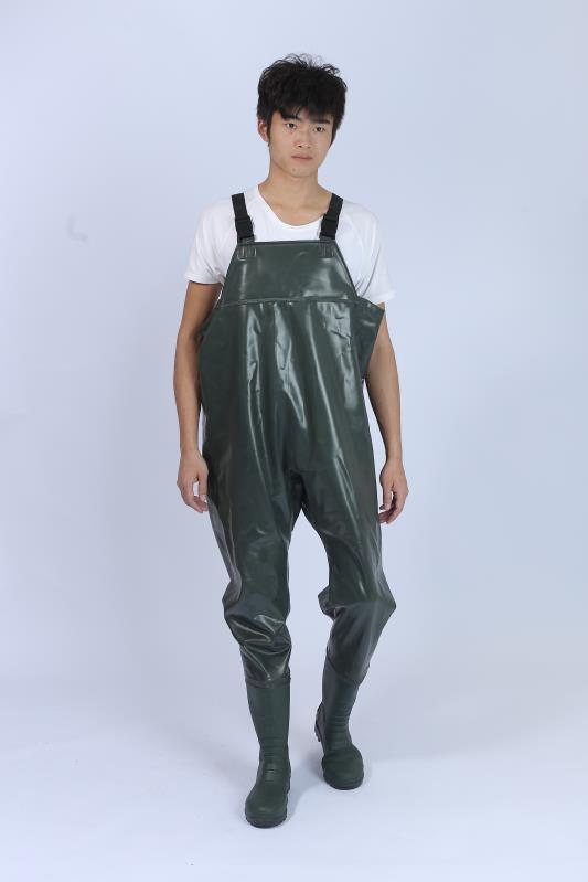 Men Waterproof Waist Pants Hunting Rubber Boots Waders