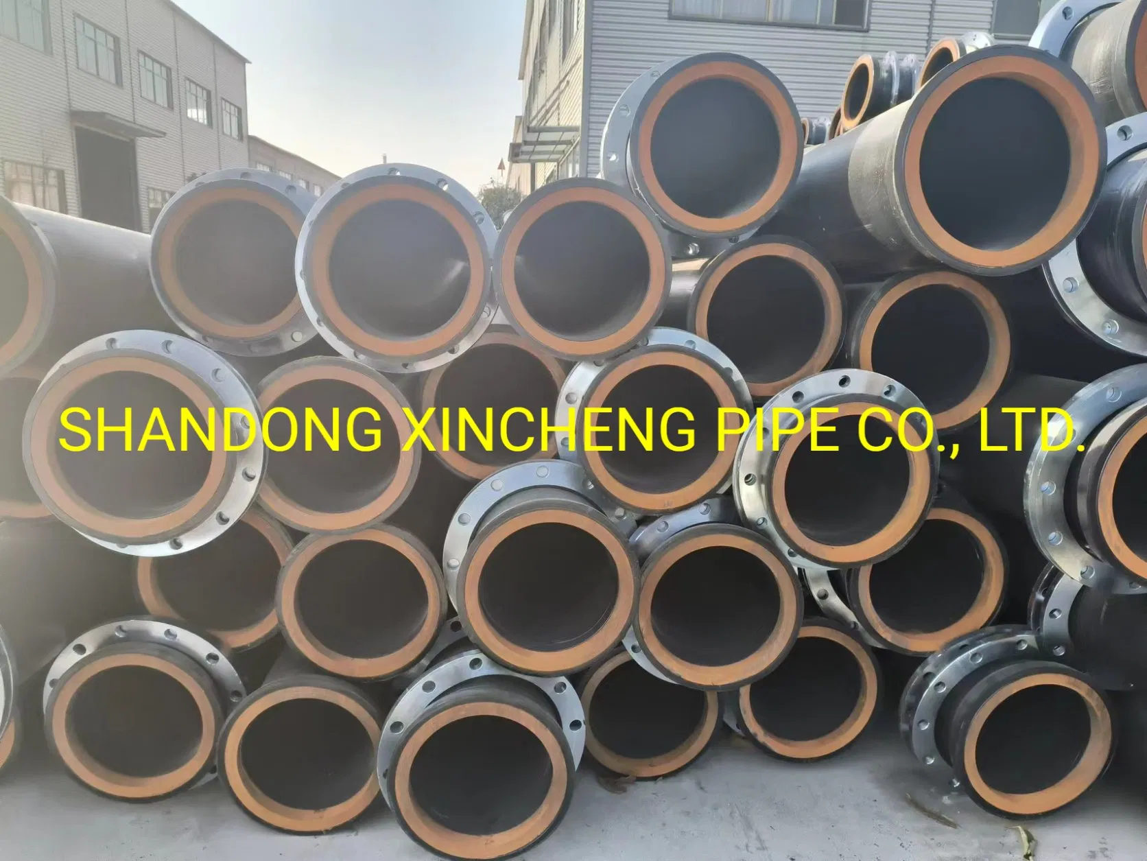 Тяжелая труба для земснаряда HDPE с фланцевым соединением