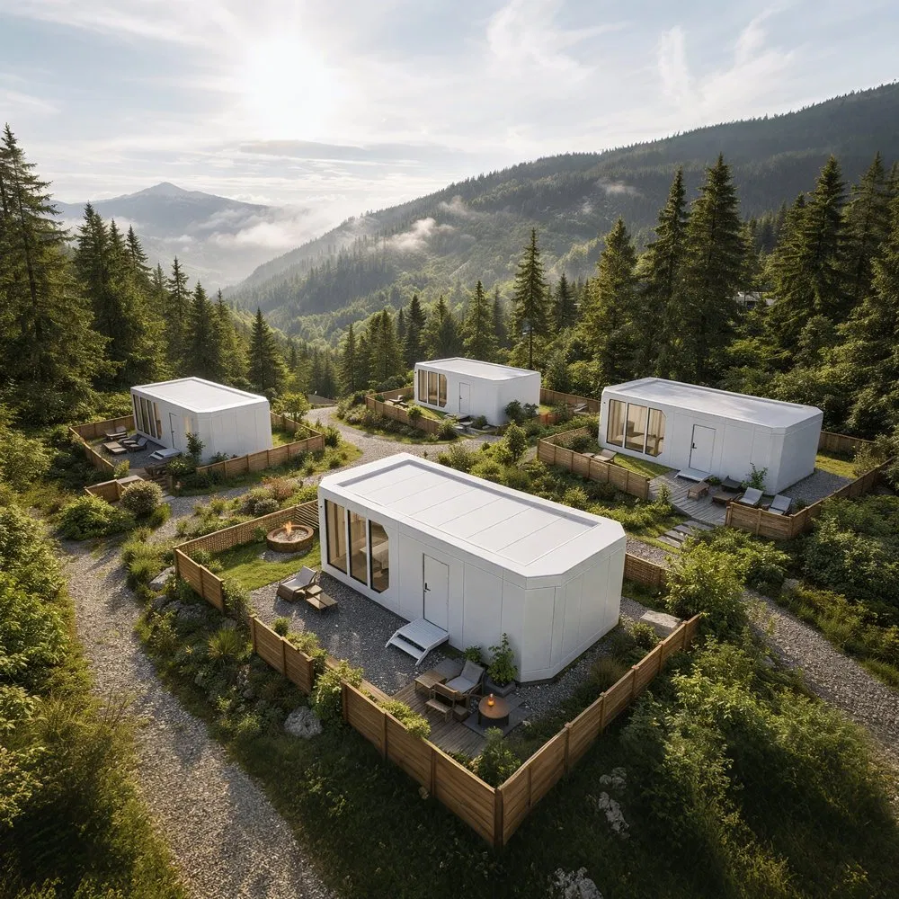 Modular Prefab House Space Capsule Hotel Container Outdoor Flat Pack Container House for Commercial Accommodation Projects