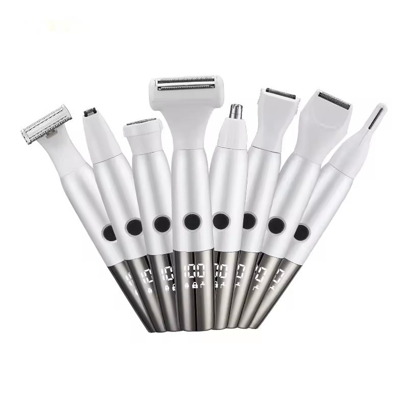 Rechargeable Wet Dry 8 in 1 Trimmer Nose Hair Remover Men Women Grooming Kit