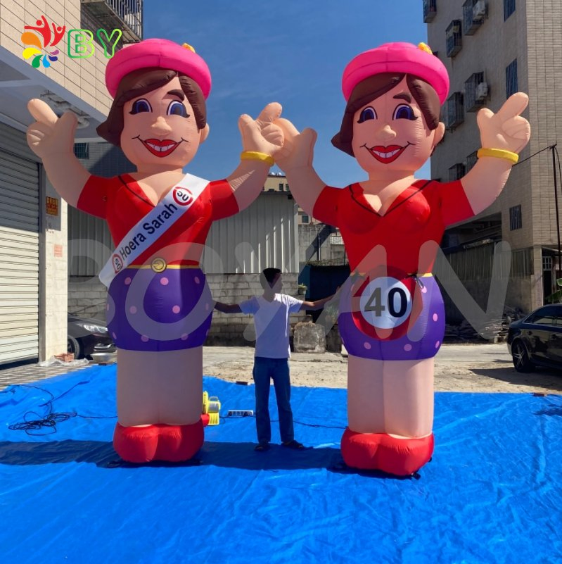 New Design Beautiful Girl Balloon Outdoor Oxford Cloth Inflatable Sarah Balloon for Decoration