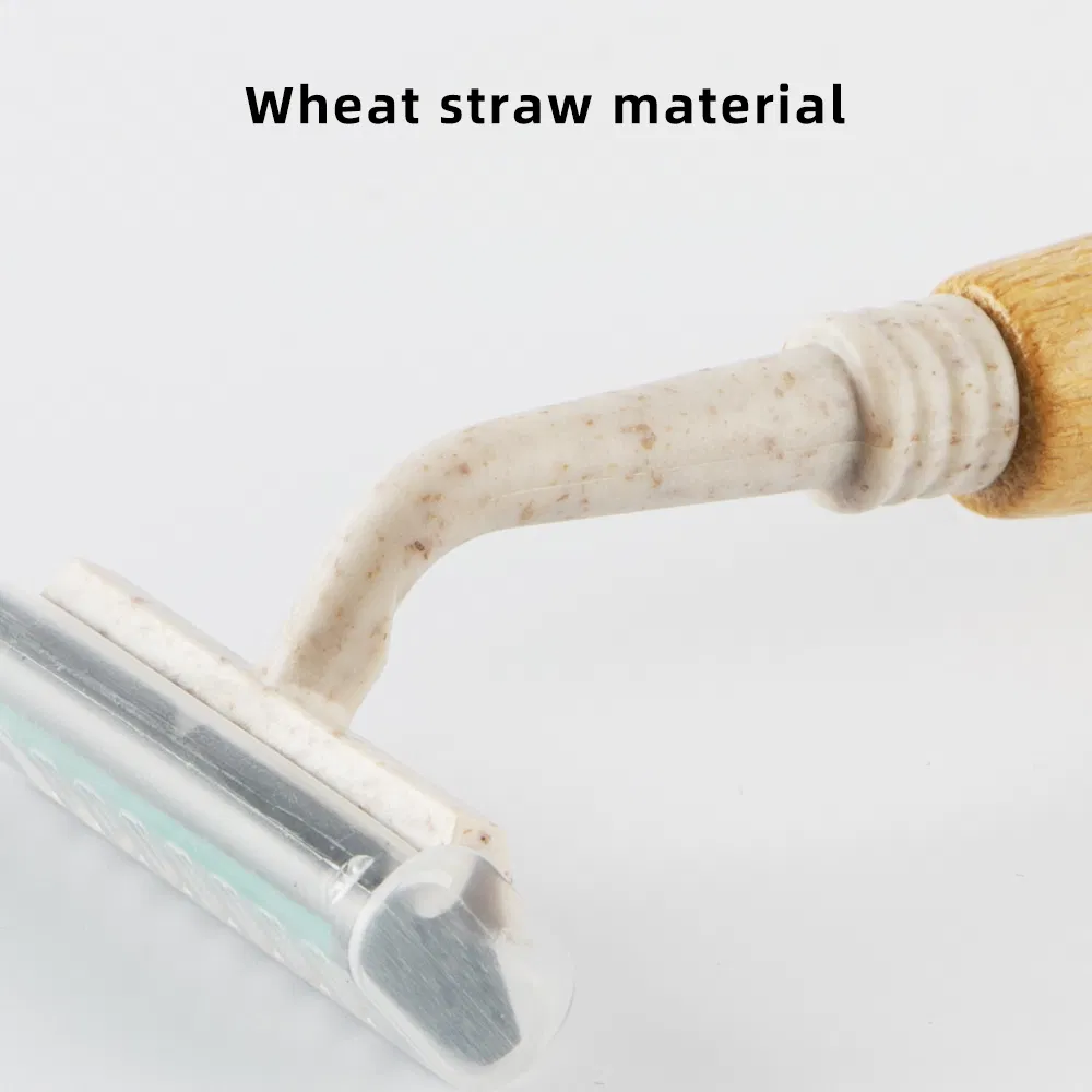 Wheat Straw Twin Blade Razor Disposable Bamboo Handle Hotel Razor Eco Friendly Shaving Razor
