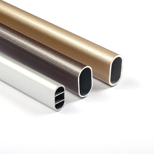 6063 Extruded Flat Oval Shape Aluminum Alloy Tube Aluminium Profile Pipes