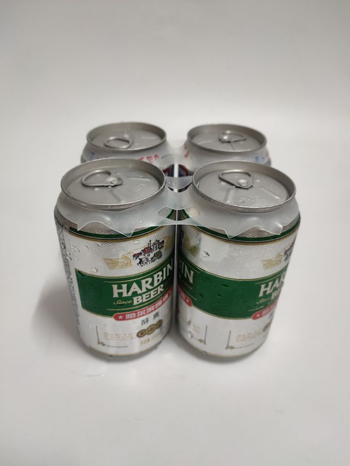PE 4pack 6pack Plastic Beer Disposable Can Carriers for Dia 202 Cans