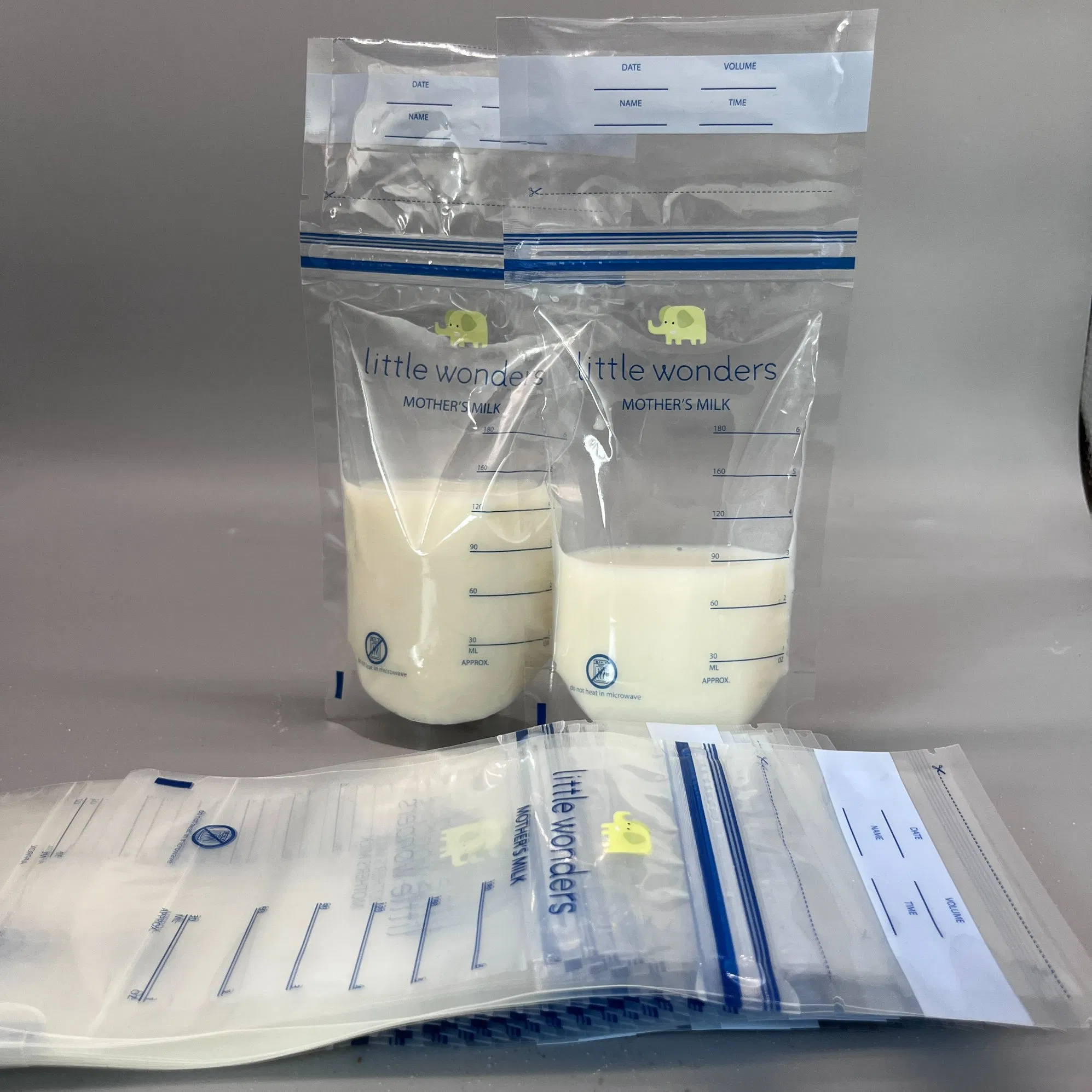 Customized Printed Breastmilk Storage Stand up Bag with Zipper